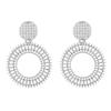 Korean version of simple zircon earrings copper micro-set round earrings high-end earrings