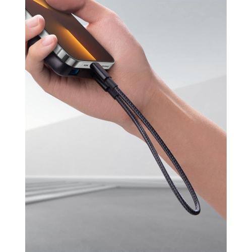 Anker Heavy Duty Nylon USB-C & Lightning Cable MFi Certified USB PD Compatible Compatible with iPhone 14 / 13 / 12 / SE (3rd Generation) (0.3m Black)