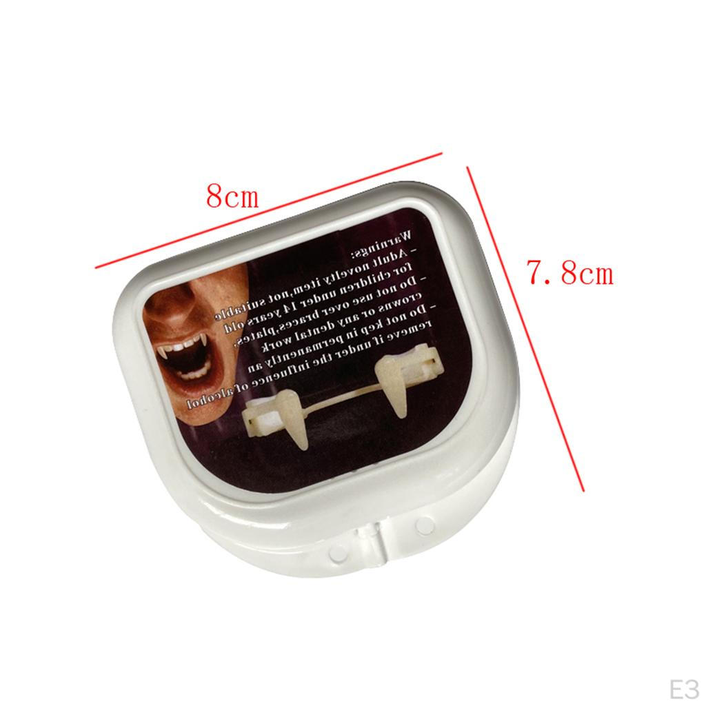 Fangs, Halloween Retractable Silicone Horrifying Reusable Scary Costume Decoration False for Party,