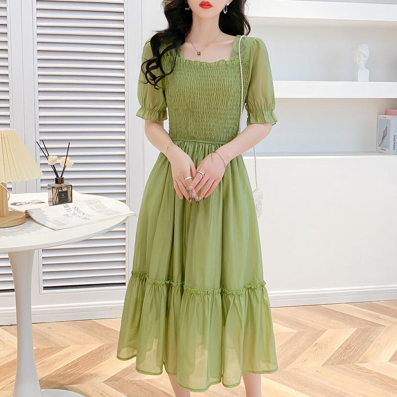 

MOCANA Women s Mid-Length Short Sleeve Dress S