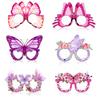 12Pcs Butterfly Paper Glasses Spring Butterfly Party Decoration Butterfly Glasses Frame Photos Props Birthday Party Gifts