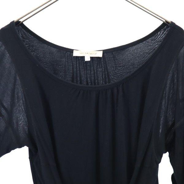 SEE BY CHLOE Short sleeve one piece 2 black Women Used