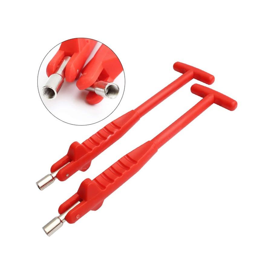 Easy-Install Red Tire Valve Stem Tool Durable Plastic, Essential for Tire & Wheel Maintenance