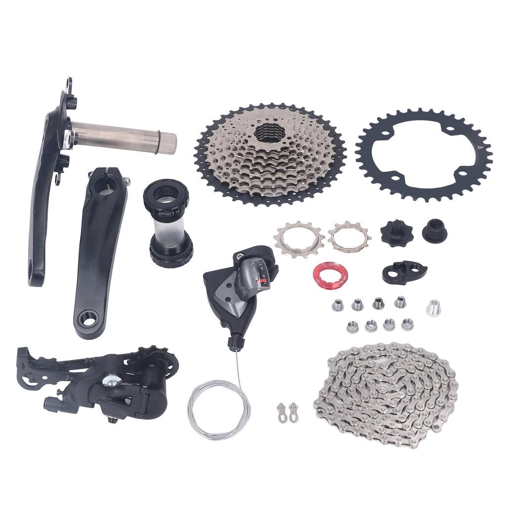 10 Speed Bike Groupset 42T Flywheel Bike Shift Kit Crank Shifter Rear Derailleur Chain Set Chainring 36T