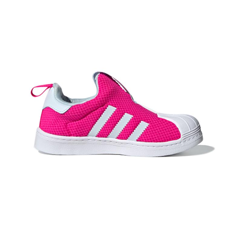 adidas Originals SUPERSTAR 360 Comfortable Low Top Skateboard Shoes Rose Red White Infant And Toddler FV3377