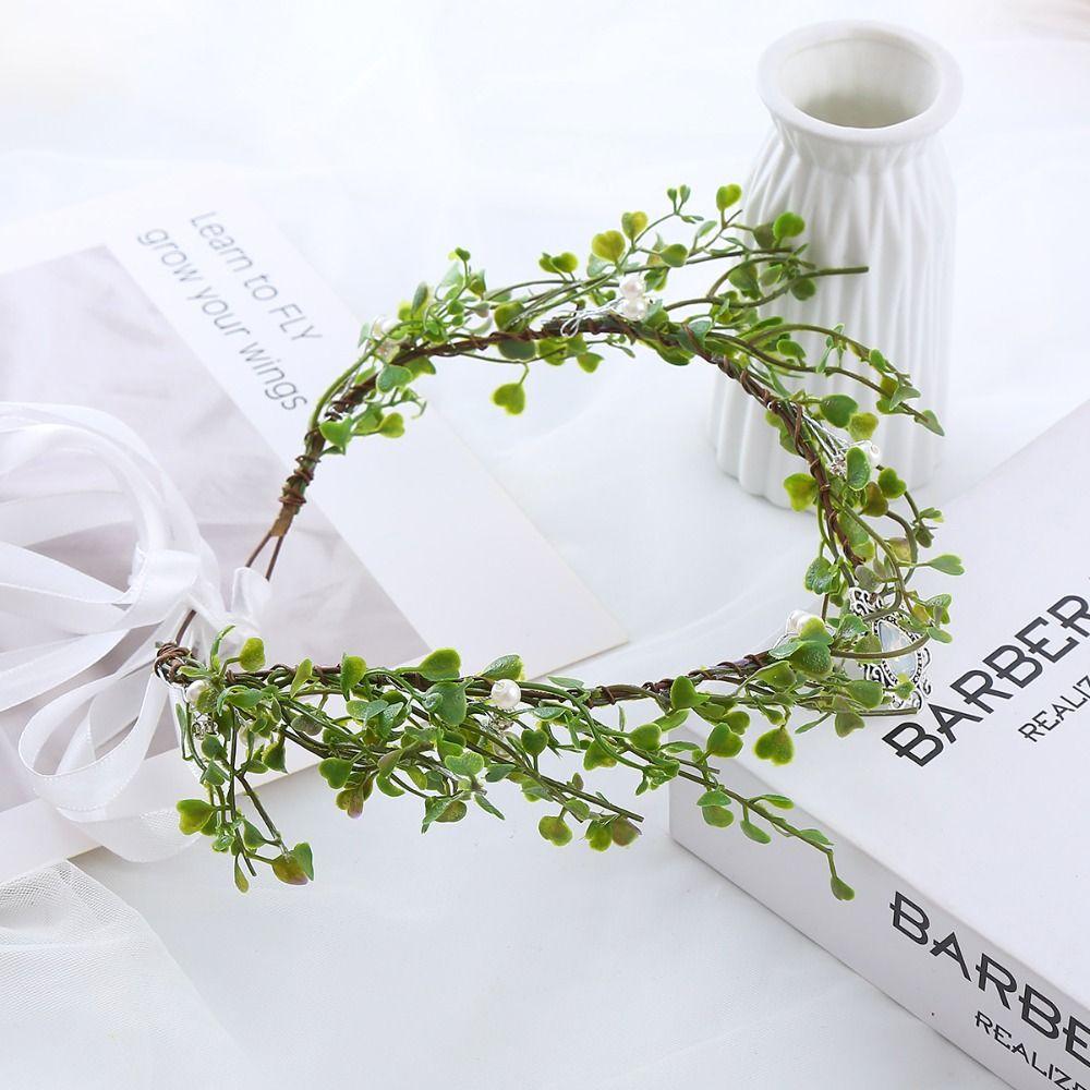 Vintage Flower Fairy Flower Leaf Crown Leaf Garland Elven Princess Tiara Boho Elf Headpiece for Cosplay Photoshoot Wedding