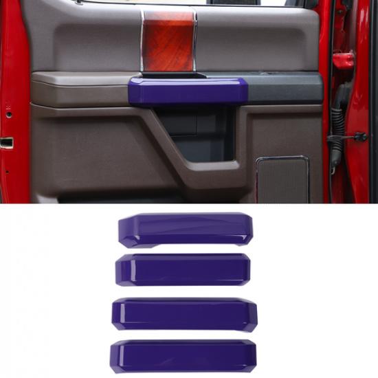 Purple 4X Interior Side Door Handle Decor Cover Trim Kit For Ford F150 2015-