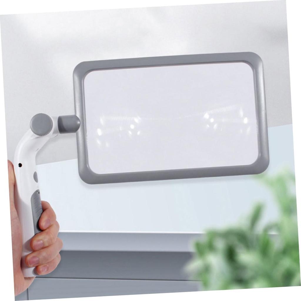 Portable Led Magnifier Adjustable Light Handheld and Desktop Reading Device for Books for Seniors and Crafting Activities Battery-Powered Convenience