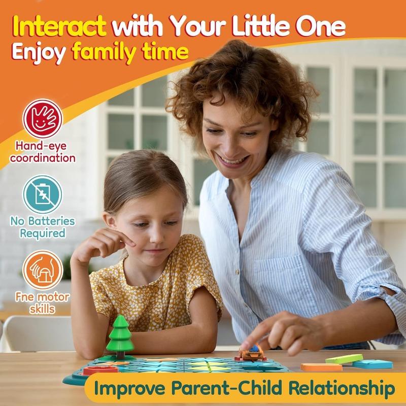 Barneleker Brettspill - Logic Road Builder Brain Teasers Puslespill for gutter Jenter, pedagogiske Montessori-julegaver Førskoleklasseromslæring