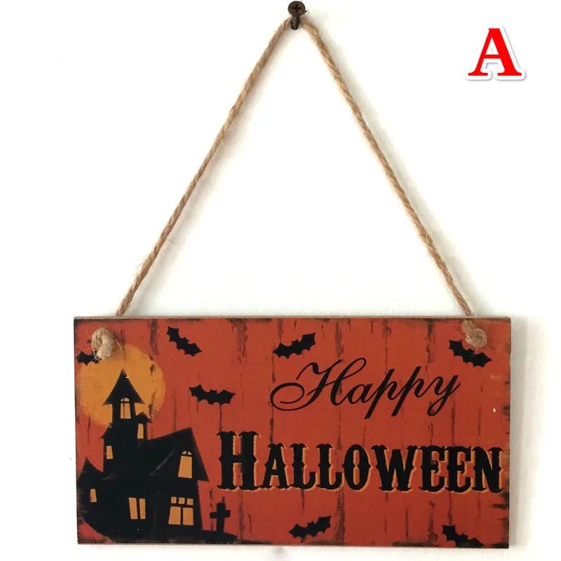 

Украшения на Хэллоуин, подвесные знаки, тыквенный череп для счастливой вечеринки на Хэллоуин, декор для внутренней и внешней двери, стены A