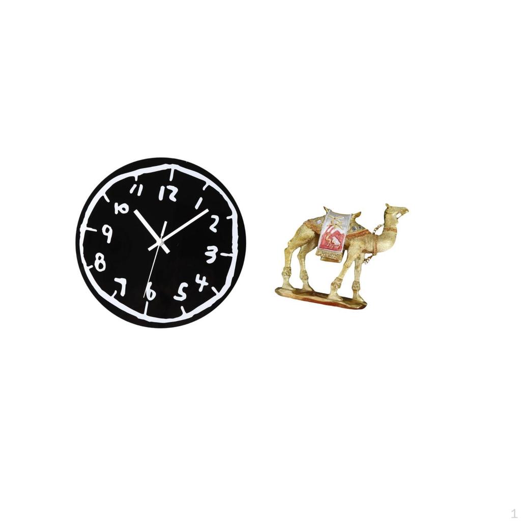Acrylic Camel Wall Clock Ornament Modern Minimalist Animal Statue Decorative Sculpture for Indoor