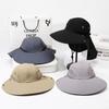 Outdoor Quick Drying Sun Protection Sun Hat Men'S Large Brim Bucket Hat Casual Breathable Mountaineering Sun Hat