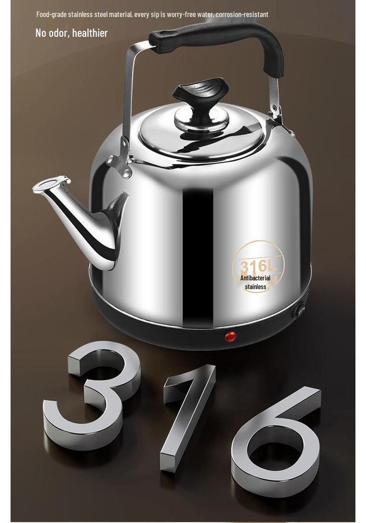 316 Stainless Steel Electric Kettle, Extra Thick, Auto Shut-Off for Boiling Water, Ideal for Elderly Use