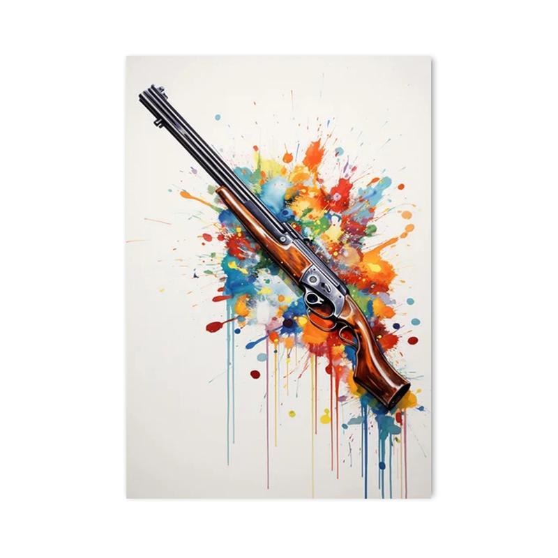 Abstract Graffiti Pistol Posters and Prints Canvas Paintings Wall Art Pictures for Living Room Home Decoration