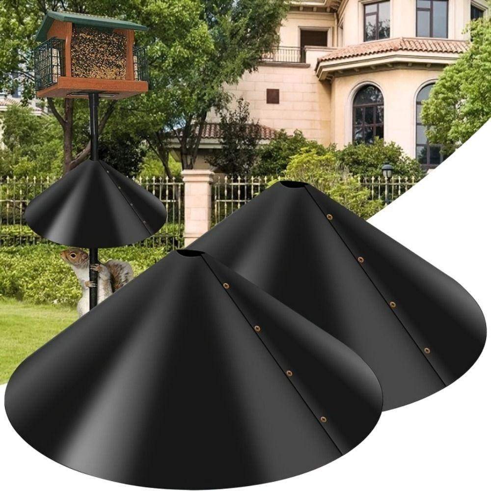 

Anti Rust Bird Feeder Squirrel Guard Baffle 16/18in Wrap Around Squirrel Proof Baffles Garden 16in-Pole Style