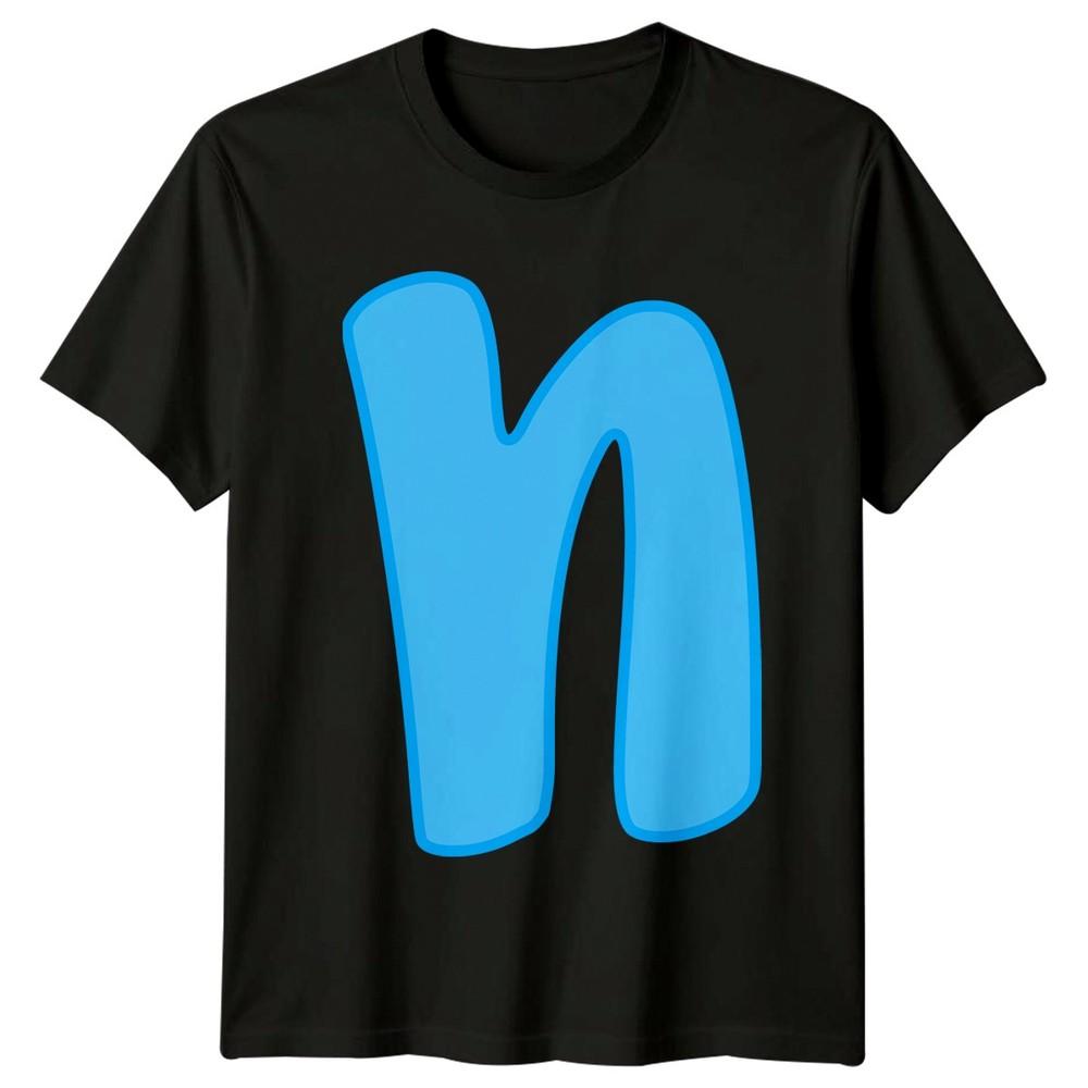 N Initial Letter Alphabet Unisexs TShirt Unisexs Tee Graphic Unisex Top