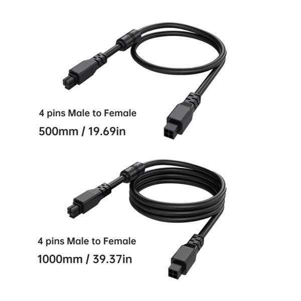 

4-Pin AMS 1M Black Plastic Data Extension Cable - 1 Piece Other