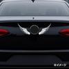 XSAJU Car Sticker Wing Feather Emblem Car Motorcycle Cool Dress Up Exterior Sticker 3D Double Sided Tape (Silver)