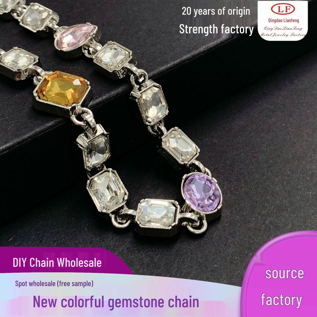 Colorful Gemstone Chain DIY Jewelry & Necklace Straps