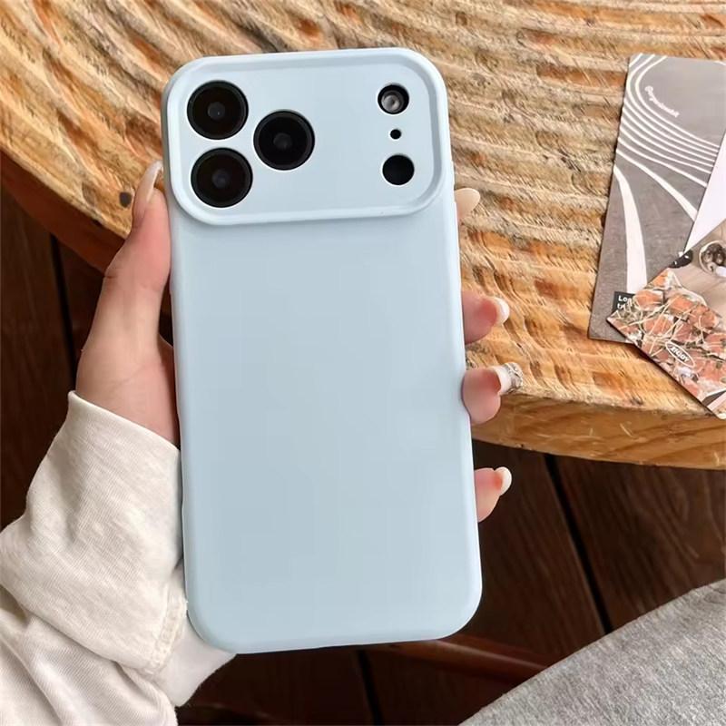 Hochwertige Flüssigsilikon-Schutzhülle für iPhone 17 Air 16 15 14 13 12 11 Pro Max Plus 16E 17 Pro Max Kameraschutz Matt Weiche Abdeckung