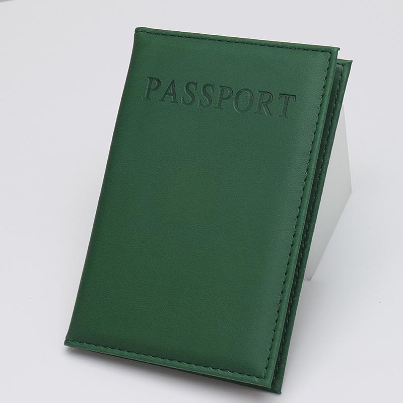 Custom Logo PU Leather Passport Holder Clip - English Leather Travel Cover