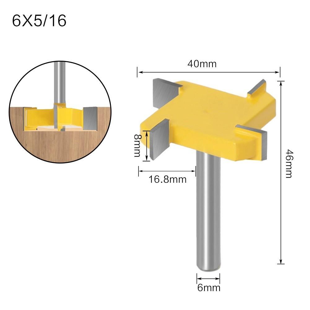 40mm Fräser CNC Spoilboard Hartmetallbestückt Fräser 6mm Schaft 4 Schneiden Holzfräser Gerade Kante Nuten Holzbearbeitung