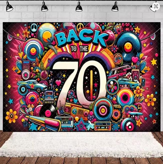 Retro Zurück in die 70er 80er 90er Hintergrund Neon Graffiti Klebeband Disco Hintergrund Geburtstagsparty Freunde Party Fotostudio Dekoration