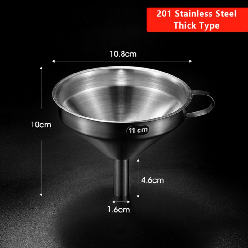 Stainless Steel Funnel Kitchen Oil Liquid Funnel Metal Funnel with Detachable Filter Wide Mouth Funnel for Canning Kitchen Tools