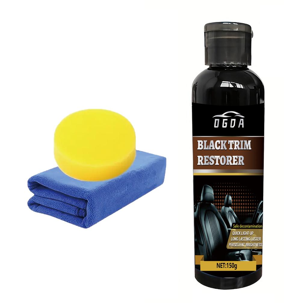 Car Plastic,black Interior Dashboard Wax, Tire Gloss Enhancer and Artificial Leather Seat Care Cream, Gloss Recovery, Anti-aging