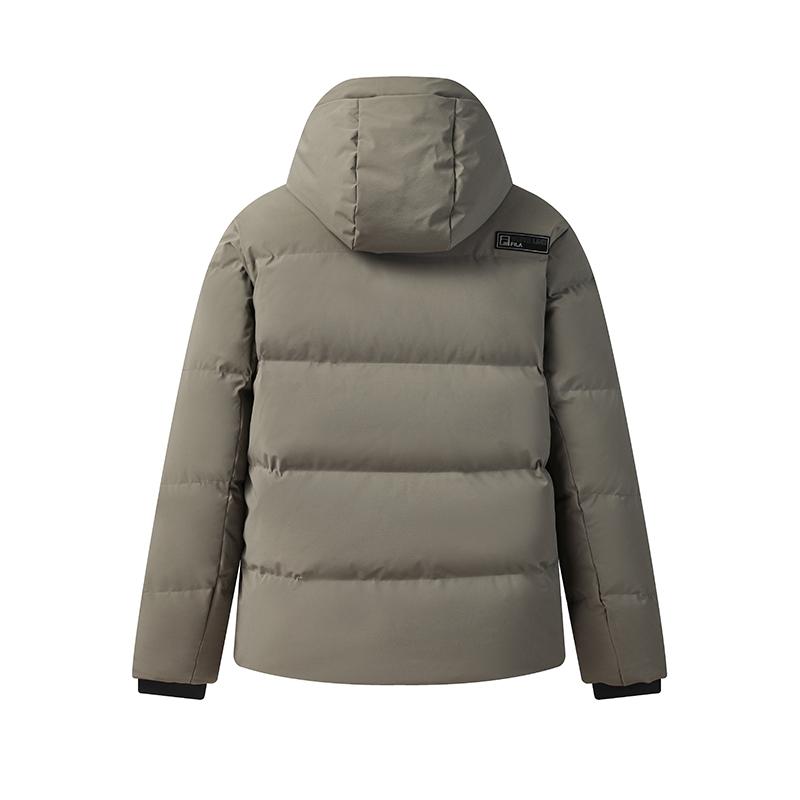 Fila White Simple Casual Versatile Hooded Warm Waterproof Comfortable Down Jacket Men Jacket F61M543904ABN