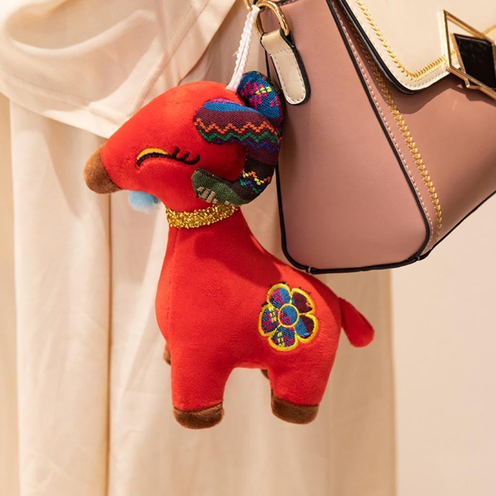 With Lanyard 2027 Year of The Goat Mascot Plush Toy Goat Ornament  Living Room