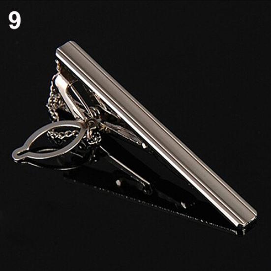 Gentleman Wedding Business Silver Metal Simple Suit Necktie Tie Clip Bar Pin