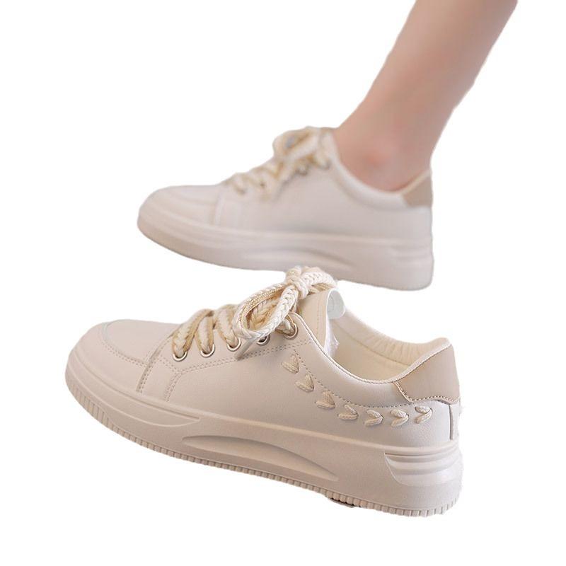 

Весна и осень Новые белые туфли женские классические студенческие универсальные повседневные кожаные спортивные туфли на платформе для сноуборда 40