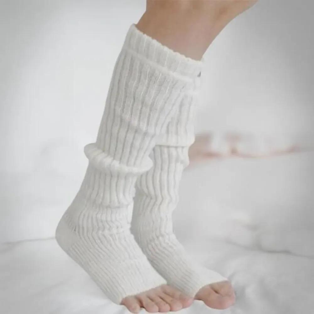 Women's Ribbed Leg Warmer Socks Open-toe for Calves