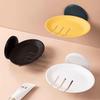 Punch-Free Wall-Mounted Soap Dish with Drainage and Suction Cup