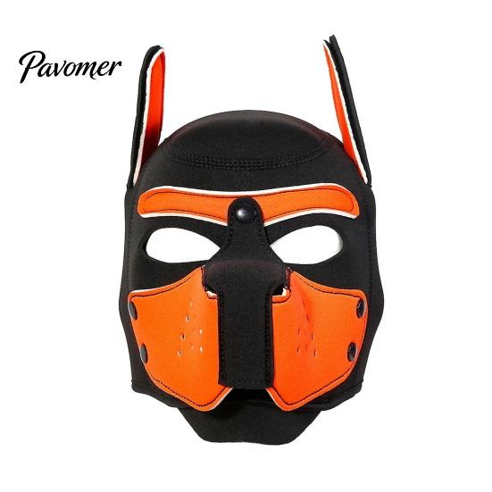 Soft Elastic Cosplay Mask Full Head Dog for Adult Role Play, Neoprene Animal Breathable Pet Party with Removable Mouth And Foldable Ears, Puppy