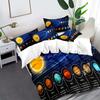Modern Starry Sky Universe Planet Print Washable Microfiber Bedding Set Soft Comfortable Duvet Cover For Bedroom