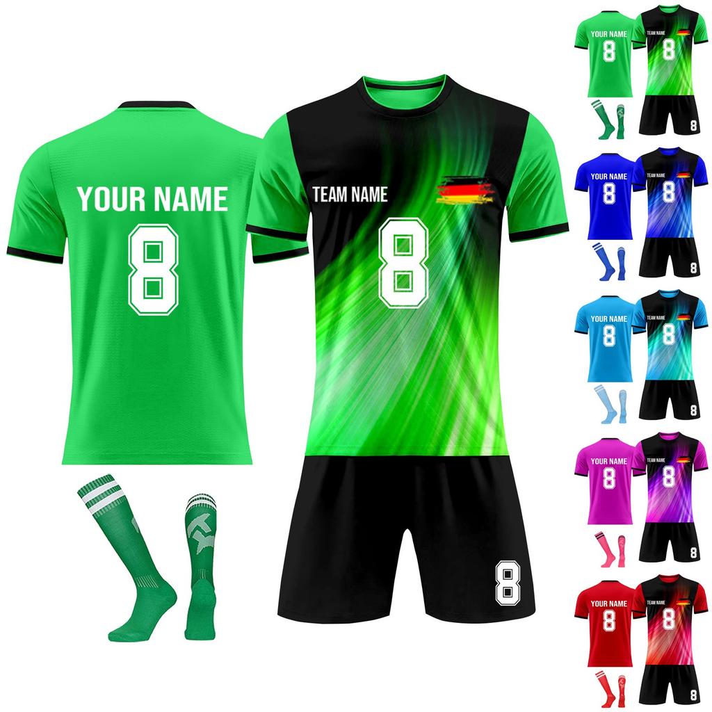 Personalised Shirts Kit Mens Girls With Name Number Custom Football Jerseys For Boys Training Suit