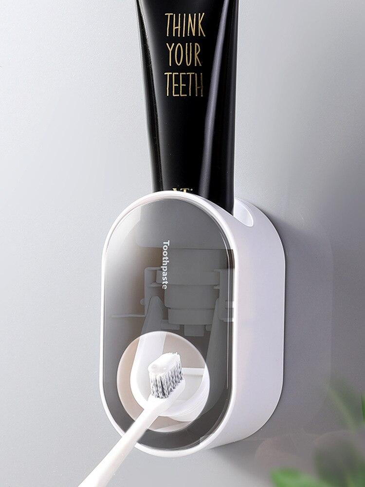 Bathroom  Accessories Set Automatic Toothpaste Dispenser Dust-proof Toothbrush Holder Wall Mount Toothpaste Squeezers Dropship