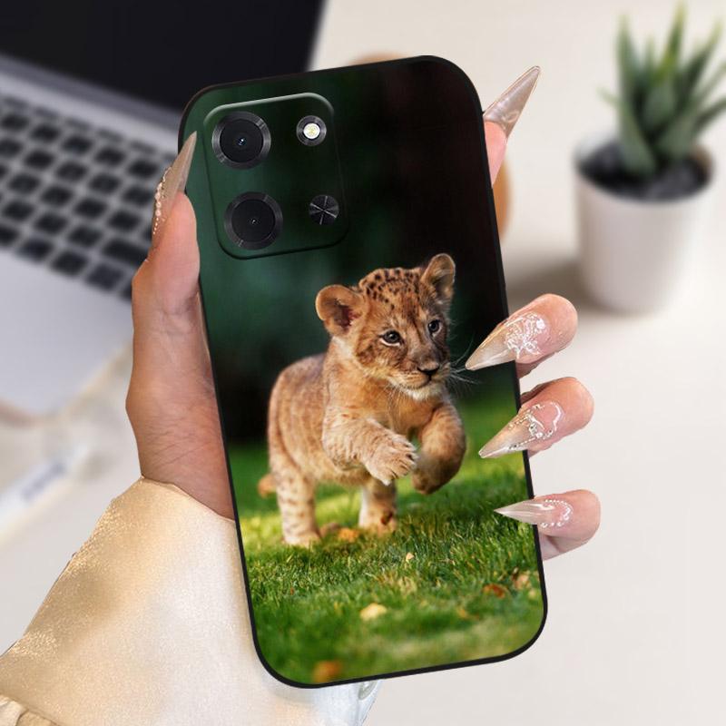 For Xiaomi Poco C85 5G Phone Case Luxury Lion Wolf Flower Printed Casing Soft Silicone TPU Back Cover For POCO C85 POCOC85 173mm