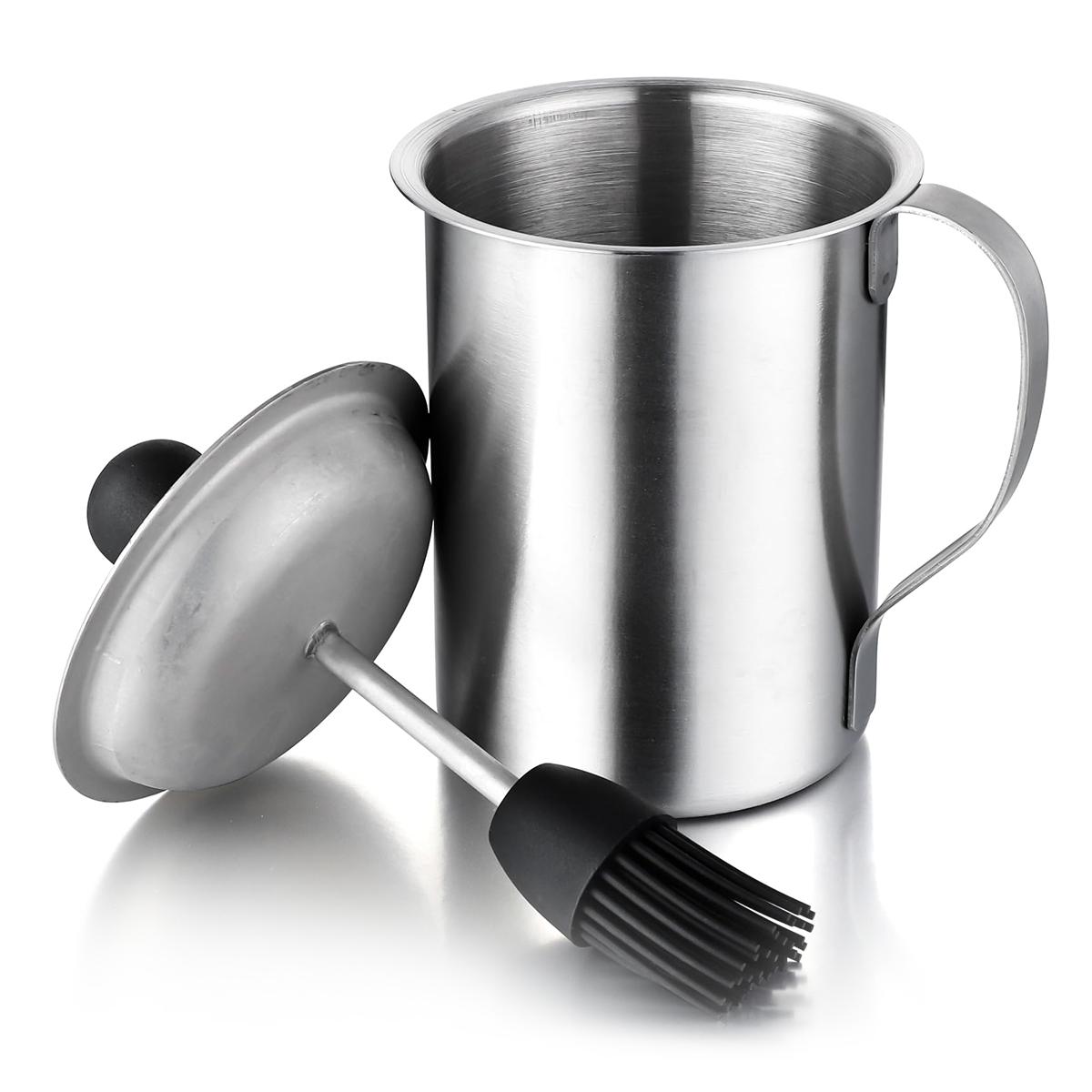 

Leeseph Набор из кастрюли для соуса и кисти для поливания, кастрюля для соуса для барбекю из нержавеющей стали, гаджеты для гриля Подарки для мужчин и пап, Аксессуары для гриля