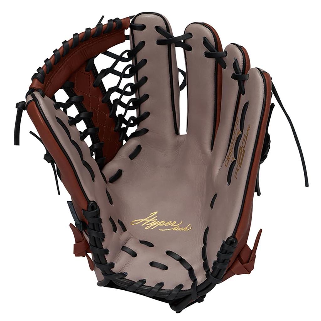 Rawlings HYPER TECH COLOR SYNC Soft Baseball Glove for GR6HTCY719 Outfielders, Gray/Brown, 12.75 inches, Right-Handed Throw,