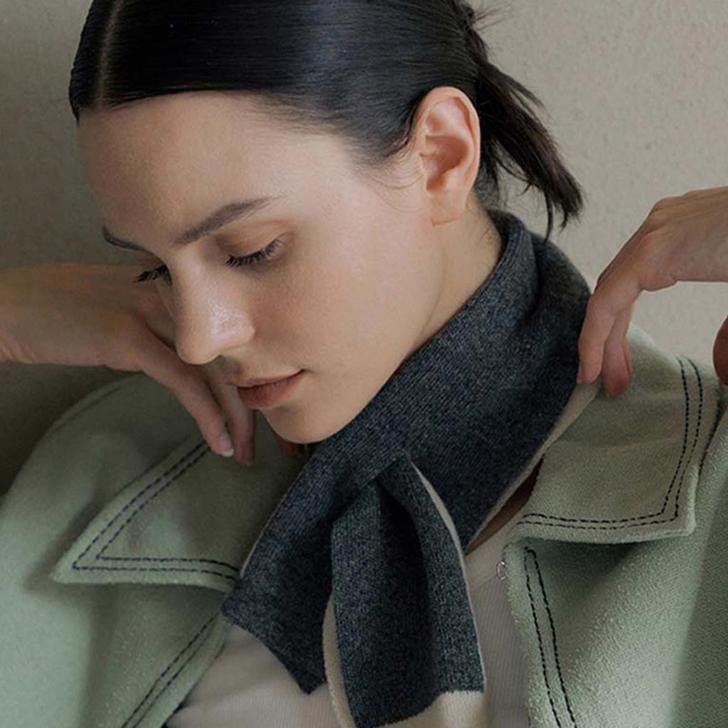 Warm Knitting Short Scarf for Office Suit Decorative Neck Gaiter Neck Shawl Women Neckwear Outdoor Indoor Crossed Scarf