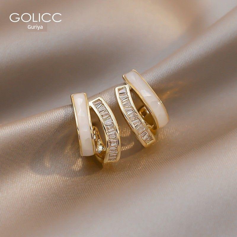 

Ear Studs Women s Net Red South korea Earrings 925 Sterling Silver Needle High Sense Earrings Earrings 2021 New Fashion Gold Plus Swim Protection