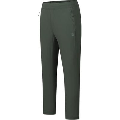 Jednokolorowe Outdoorowe Codzienne Proste Nogawki Średni Stan Elastyczny Sznurek Dzianinowe Spodnie Sportowe Męskie do Noszenia na Dole Sosnowo-Zielony A11M431608F-GN