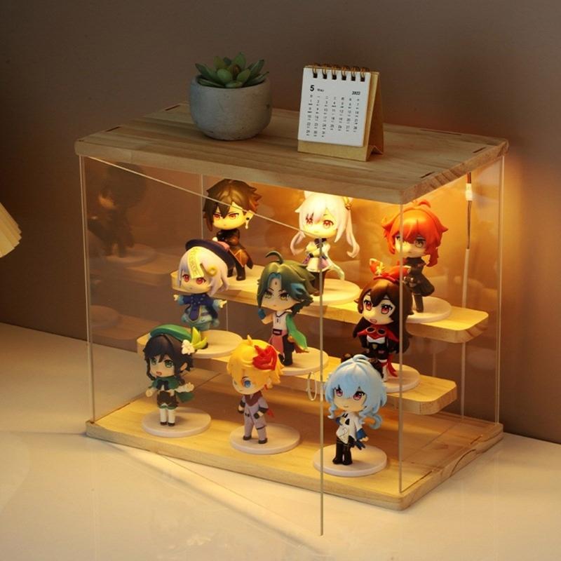 Acrylic Display Case for Miniature Collectibles and Toy Models Clear Dustproof Showcase Stand Perfume Storage Box