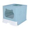 Enclosed Cat Litter Box Anti Splashing Easy to Clean Odor Control Large Top Entry Foldable Kitty Litter Tray with Lid