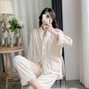 Women's Rose Fleece Pajama Set - Long Sleeve & Pants, Autumn/Winter Style