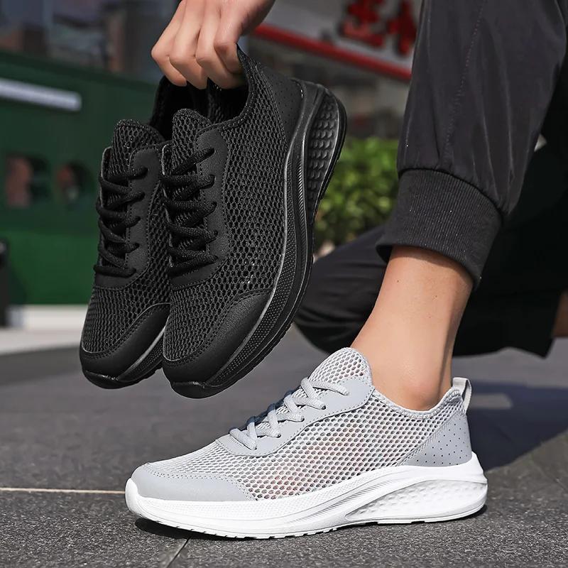 Large-sized Ultra-light Perforated Mesh Shoes, Breathable, Anti-slip and Wear-resistant Men's Casual Sports Shoes, Travel Shoes