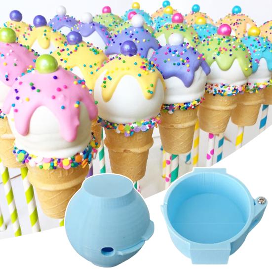

Non-Stick Cake Pop Mold with Air Pocket 6cm Round Ball Baking Pan for Uniform Cake Pops Easy Release DIY Clay & Candy Molds B